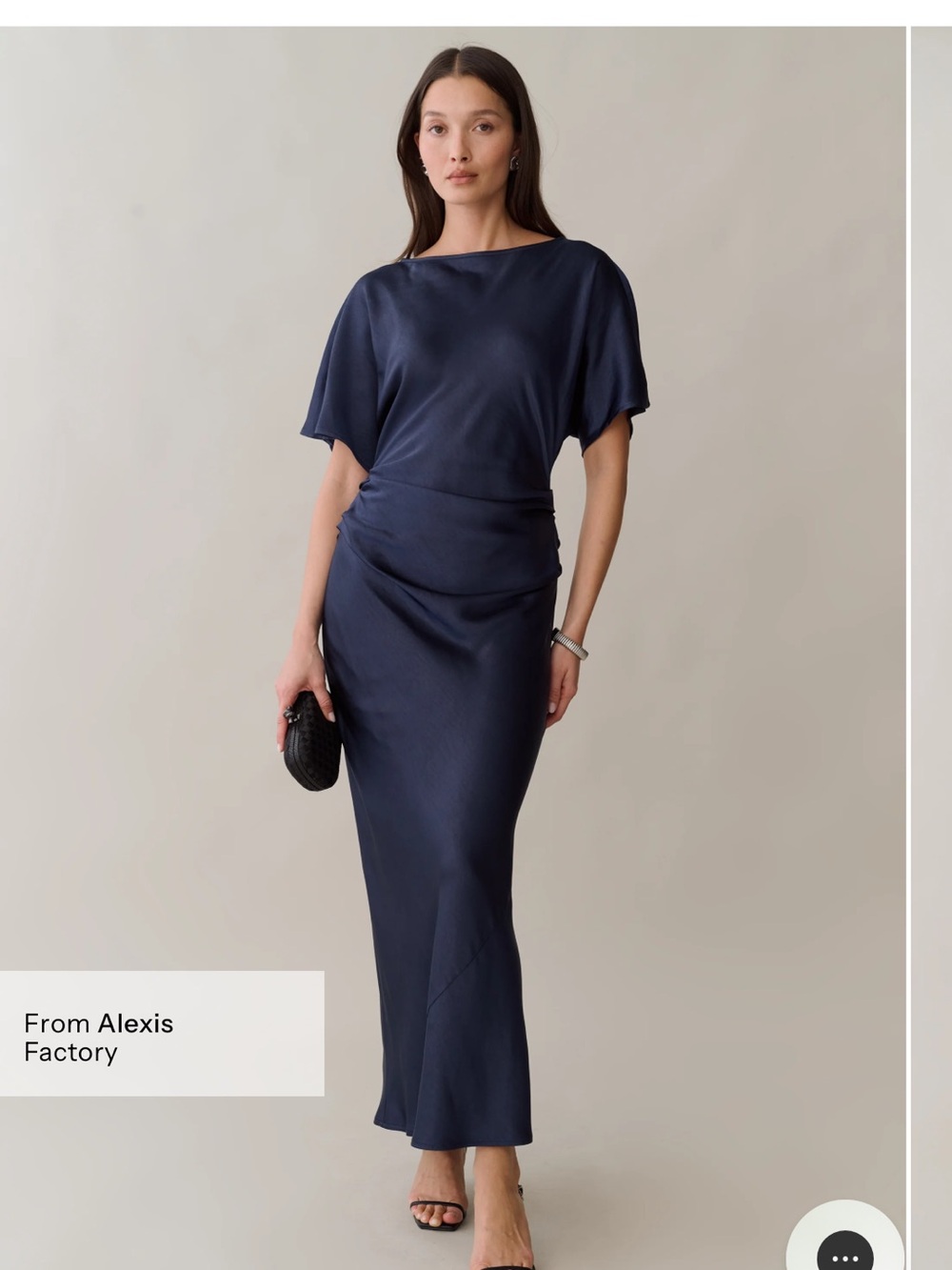 Few Moda / oPT “ Wren” Boat neck bias cut formal dress in Navy. Size 8